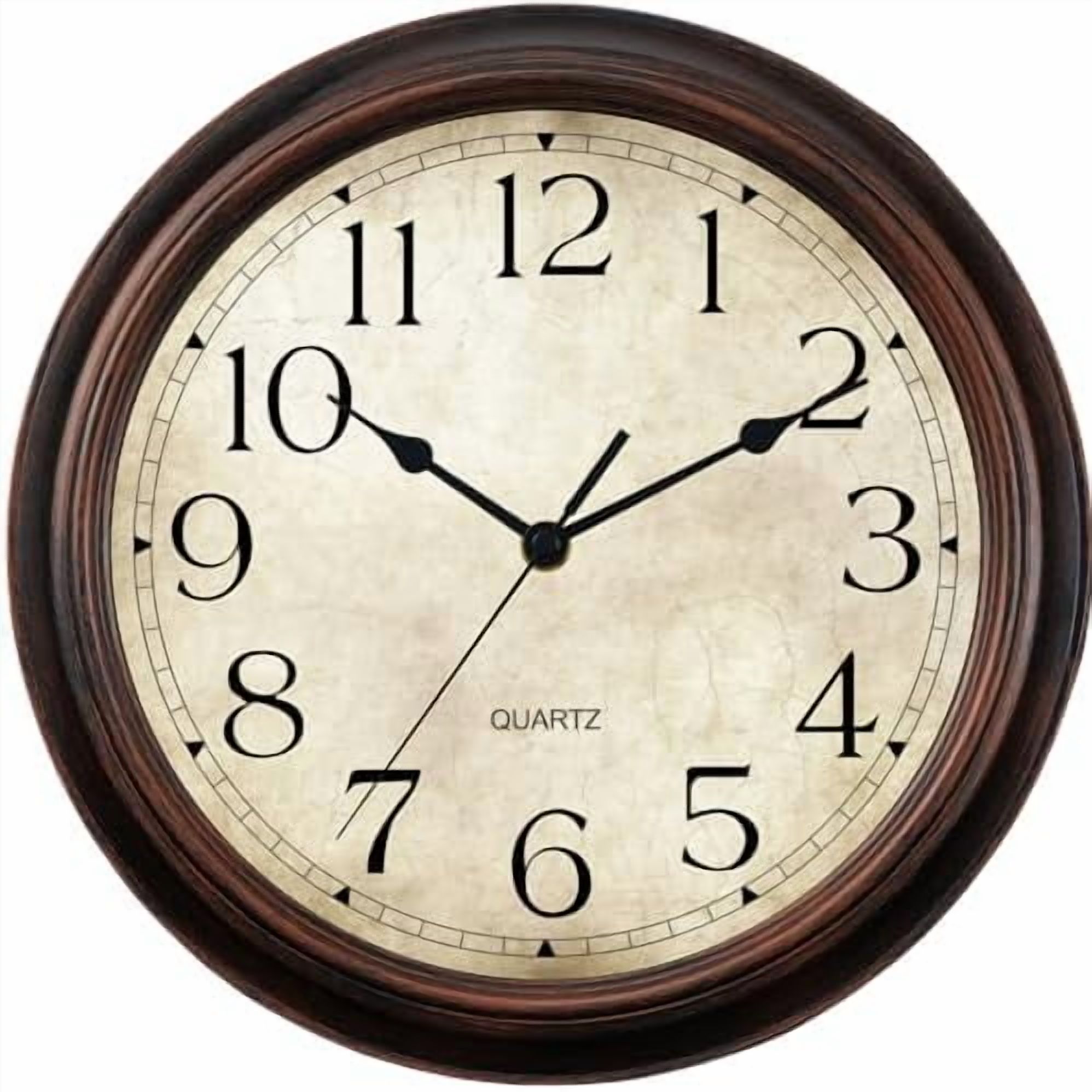 12 Inch Wall Clocks Battery Operated Silent Non-Ticking Analog Wall ...