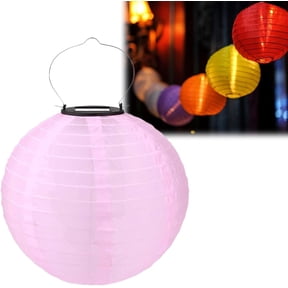 12 Inch Waterproof Solar Chinese Lantern, 2024 New Outdoor/ Indoor Hanging Solar Lanterns Chinese Traditional Nylon Hanging Lanterns LED Garden Decorative Light