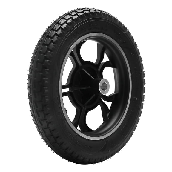 12 Inch Wheelchair Wheel Replacement 12 1/2 x 2 1/4" Transport Chair Rear Wheel Assembly, Solid Tire Back for Walkers Wheelchairs Replacement Parts, Transfer Chair Accessories 17mm