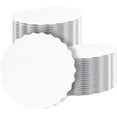 thumbnail image 1 of 12 Inch White Wave Cake Boards Round 15-Packs Circles Rounds Base Food-Grade Cardboard Wave Cake Plate（Thinner But Stronger）, 1 of 4
