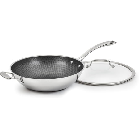 12-Inch Wok Pan with Cover and Helper, PFAS-Free PURELYSEAR Ceramic Technology, Scratch Proof, Cool Grip Handles, Dishwasher Safe, FPS26-30HC