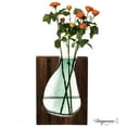 thumbnail image 1 of 12-Inch Wood and Glass Inlay Vase - Merging the Natural Warmth and Texture of Wood with the Elegance and Color of Glass, Perfect for Enhancing Home Decor, Office Desk, Kitchen Table or Living Room, 1 of 6