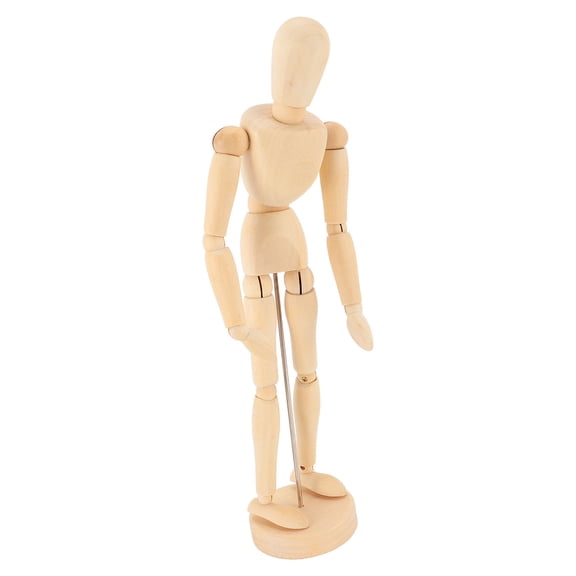 12-Inch Wood Human Figure Model for Drawing and Home Decoration