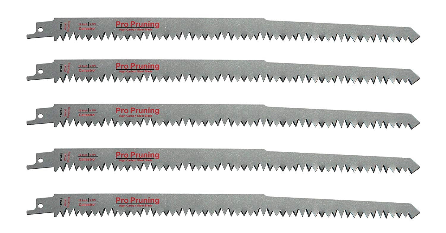 12Inch Wood Pruning Reciprocating/Sawzall Saw Blades (5 TPI) 5 Pack