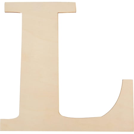 12 Inch Wooden Letters L Unfinished Wood Letters Wooden Alphabet Cutout for DIY Crafts Home Wall Decoration