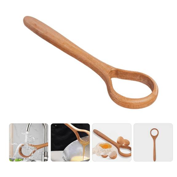 12 Inch Wooden Whisk, Wood Dough Whisk Tool for Mixing, Wooden Bread Whisking Tool for Egg Sourdough Pizza, Pastry, Cake Batter
