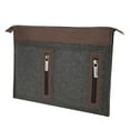 thumbnail image 1 of 12 Inch Woolen Felt Protective Weather-Resistant Laptop Bag Sleeve For Apple Macbook 12" 2018 With 4 Zippered Compartments For Chargers, Cables, And Accessories (Coffee), 1 of 6