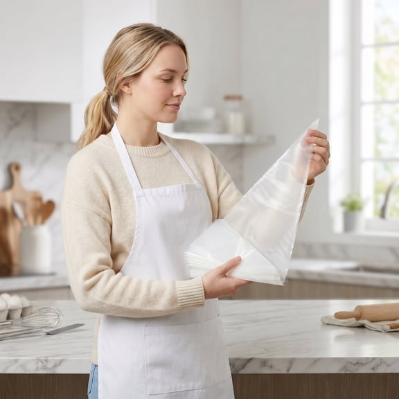 12 Inch icing bags Disposable, 100 Pcs Pastry Bags Disposable, Thick Plastic Non-Slip Anti-Burst Cake Decorating Bag for Frosting Decorating Cake Cupcake Cookie, Easy to Squeeze