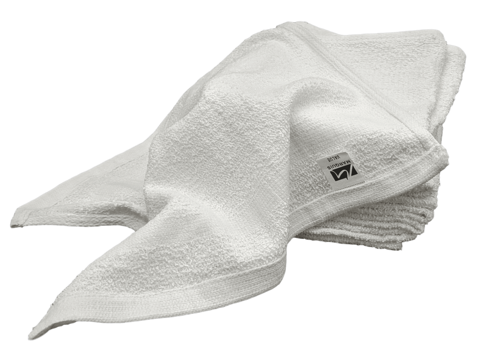 24 New WynDry Sobel Westex Washcloths white 100% cotton 11X10hotel