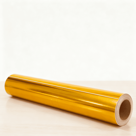 12 Inch x 60 Inch Mirror Chrome Gold Self Adhesive Vinyl Wrap, Glossy Laminate Film for Kitchen Cabinet Refacing and Vanity Updates