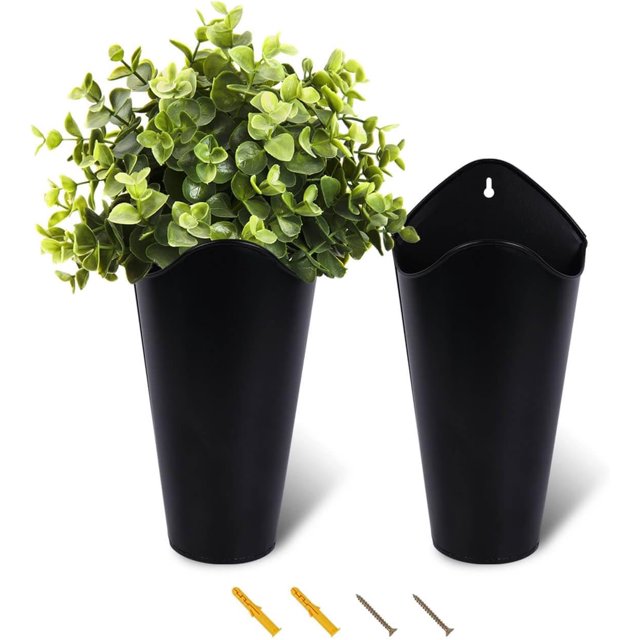 12 Inches Galvanized Wall Planters 2 Packs Metal Tin Wall Planters