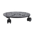 thumbnail image 1 of 12 Inches Large Metal Plant Stands with Wheels Round Planter Pot Mover Rollers Plant Stands, 1 of 7