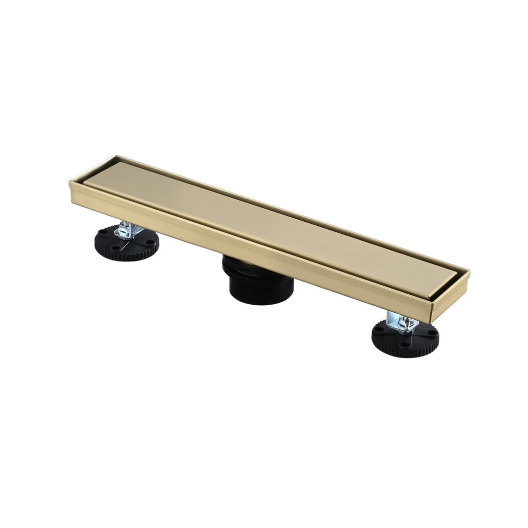 12-Inch Brushed Gold Stainless Steel Linear Shower Drain