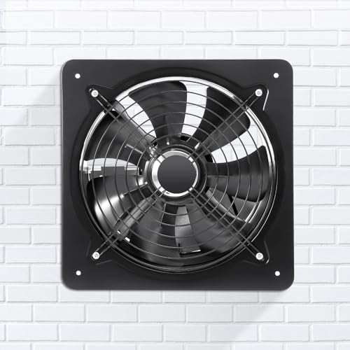 12" Industrial Ventilation Extractor,125W Utility Blower Fan 2800rpm Wall Mounted Air Blower for Shop Home Attic Garage Ventilation Garage Kitchen Axial Fan