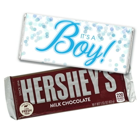 12ct It's a Boy Baby Shower Candy Party Favors Hershey's Chocolate Bars by Just Candy