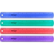 12" Jewel Colored Ruler, Standard/metric, Plastic | Bundle of 5 Each