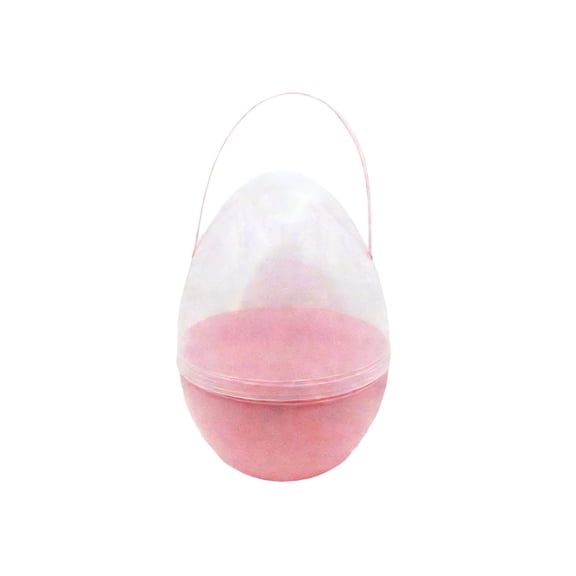 12" Jumbo Fillable Easter Eggs, Translucent Colors Plastic Giant Eggs, Empty Large Easter Basket Stuffers with Handles for Treats Hunts Party Favors Prize Gifts Spring Decorations