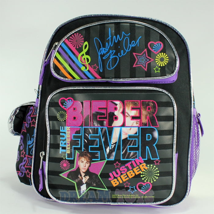12" Justin Bieber Fever True Belieber Small Toddler Backpack - Book Bag Girls