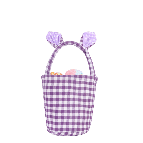 12" Kawaii White Kitty Plush Easter Basket - Cute Cartoon Cat Tote Bag With Red Bow - Soft Fluffy Anime Bunny Ears Candy Bucket For Kids Egg Hunt Party Favors - Spring Holiday Home Bunny Decorations