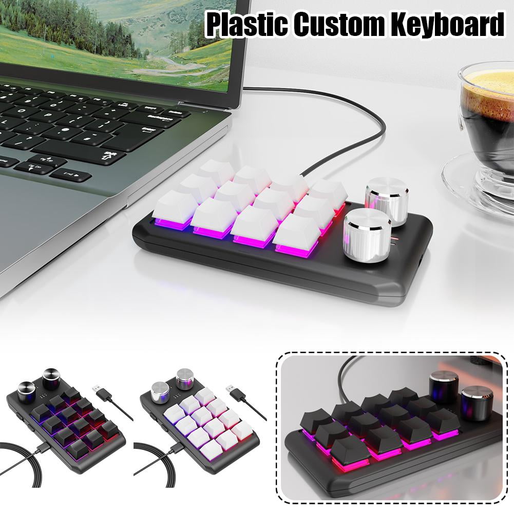 Programmable Key Paper 12 Key Keyboard Custom Shortcuts RGB Programmable Keys Bluetooth ...