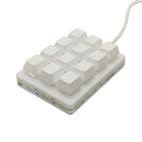 12 Key Keypad Programmable Keyboard for Efficient Office Work, Gaming and Multimedia Control Customizable Keyboard
