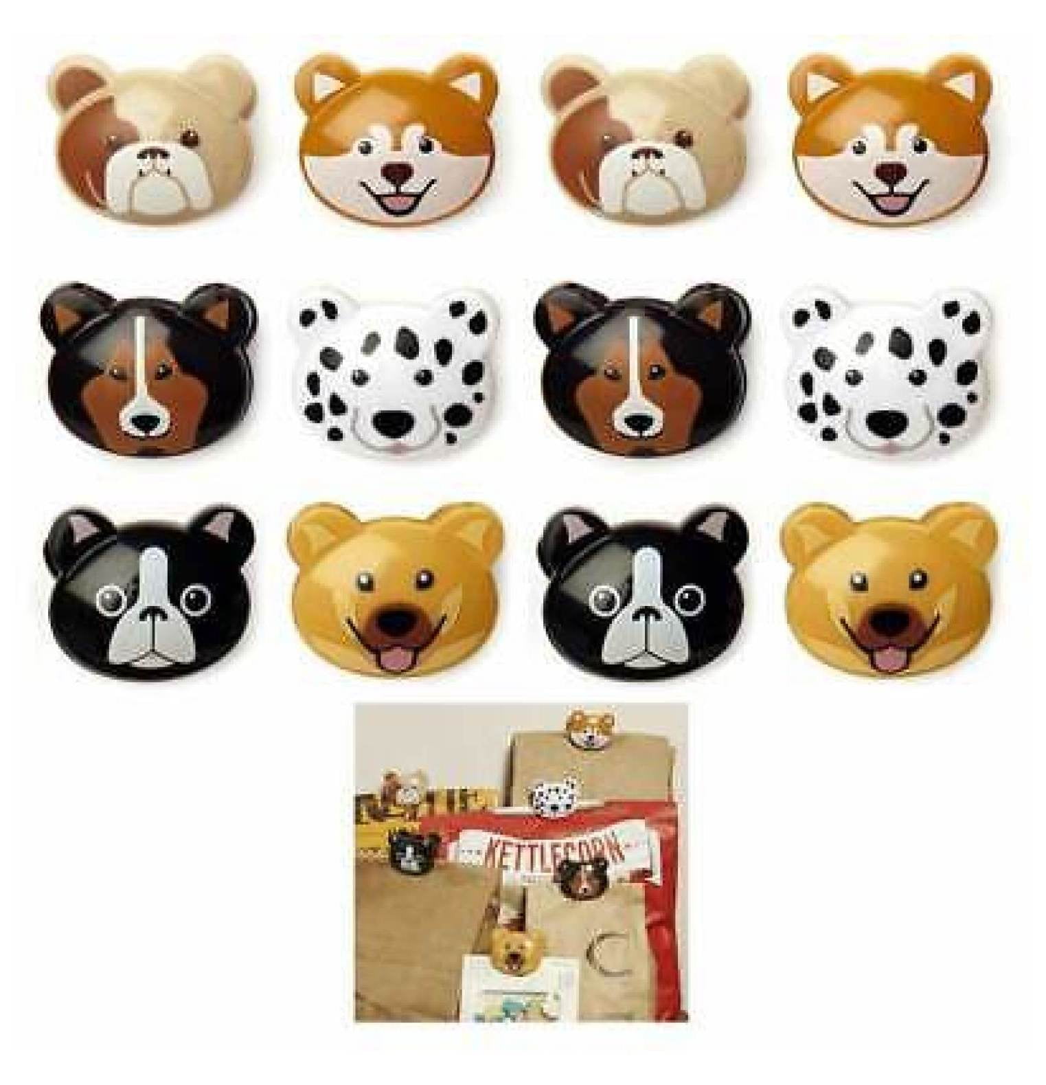 12 Kikkerland Doggie Bag Clips Chips Food Saver Storage Seal Tight