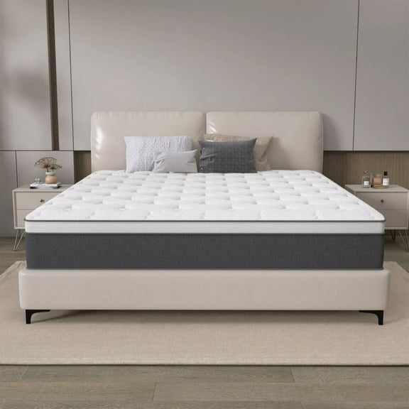 12"King Mattress Gel Memory Foam Spring Hybrid Mattress in a Box
