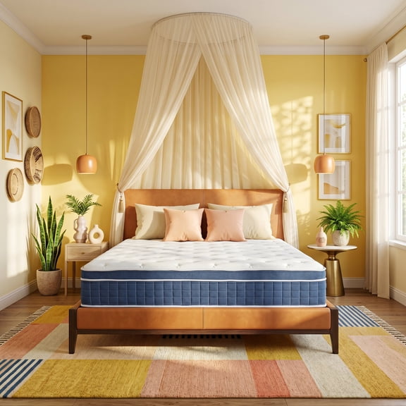 12" King Medium Firm Hybrid Mattress, Balanced Support with Motion-Free and Airflow Design