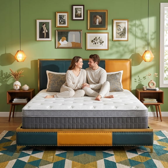 12" King Medium Firm Hybrid Mattress, Balanced Support with Motion-Free and Airflow Design