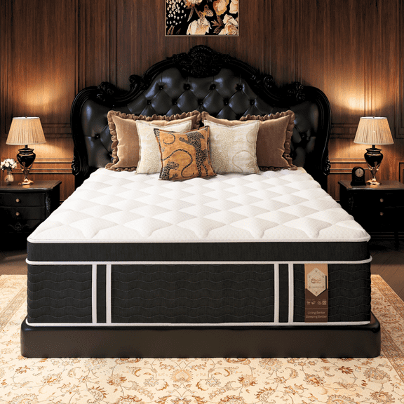 NEUWIT 12 inch King Hybrid Mattress, Cooling Gel Memory Foam, Pressure Relief, Medium