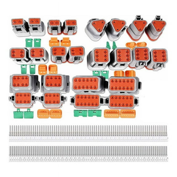 12 Kits DT Series Connector Kit 2 3 4 6 8 12 Pin Connectors IP68 Waterproof Automotive mj1366