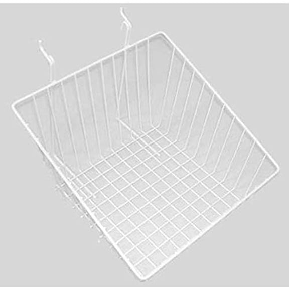 12"L X 12"D X 8"H BASKET GRIDWALL/SLATWALL-WHITE-Lot of 6$$Furniture
