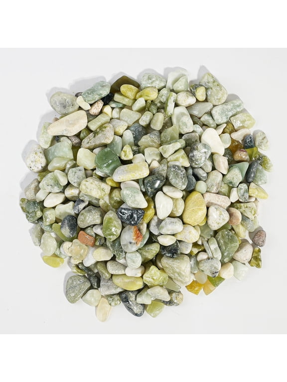 12 LBS River Rocks, StoneCreek, Decorative Garden Stones for Plant Landscaping, Polished Gravel Filler Pebbles for Home Decoration, Vases, Succulents, Flower Beds and Fish Tanks (Jade, Medium)