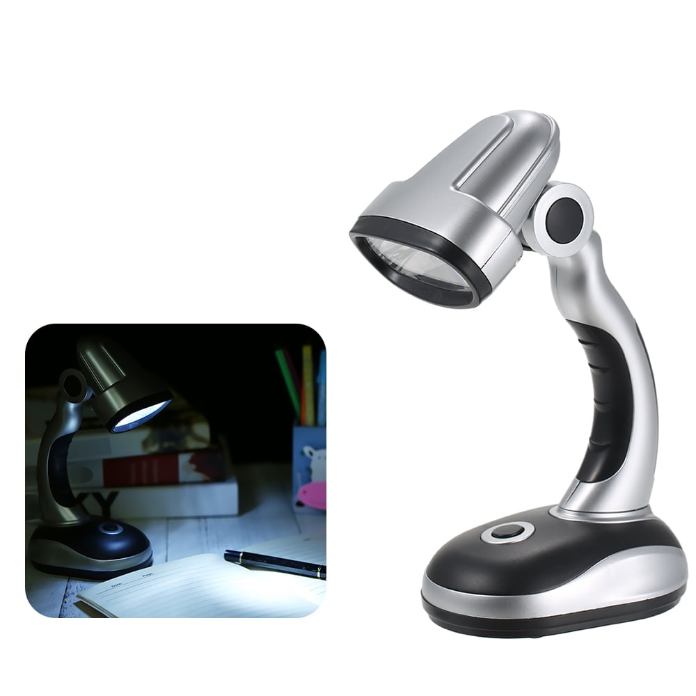 12 LED Portable Desk Light Table Lamp 3 * AA Batteries Operated Adjustable Illumination Angle