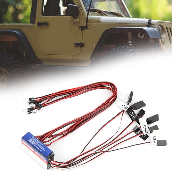 12,LED RC Car Light Kit, Simulation Steering  Brake Lights For 1/10 Scale <span Style="background:red"></span>