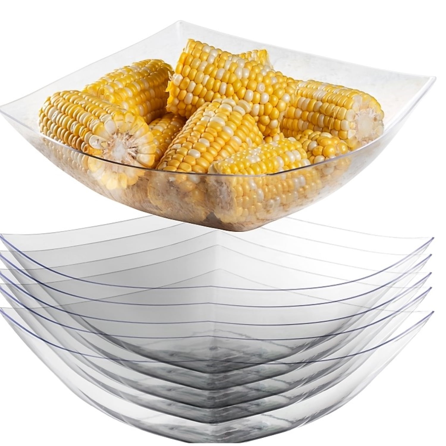 12 Large Crown Display Clear Plastic Serving Container, Quality Plastic