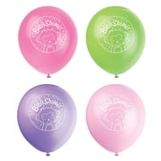 12" Latex Pink Monkey Baby Shower Balloons, 8ct