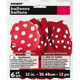 thumbnail image 1 of 12" Latex Ruby Red Polka Dot Balloons, 6ct, 1 of 3