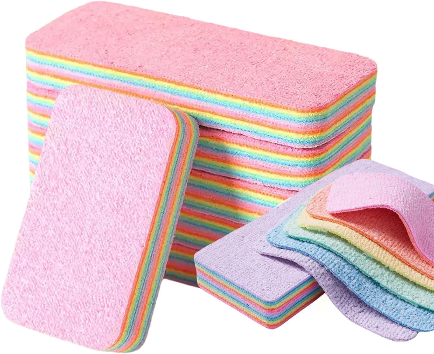 12 Layer Microfiber Sponge, Layered Microfiber Sponge, Peelable ...