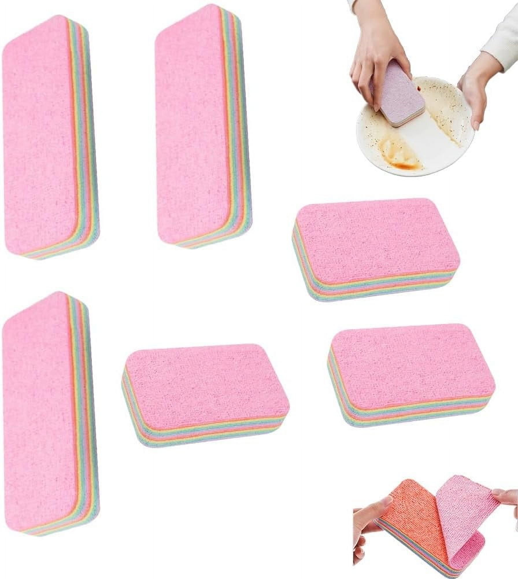 12 Layer Microfiber Sponge, Rainbow Sponge, Layered Sponges, Multi ...