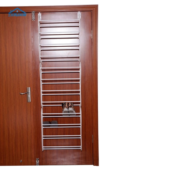 12-Layer Wall-Mounted Shoe Rack - Space-Saving Shoe Organizer for Entryway, Metal and Plastic Design, Ideal for Home Storage and Organization