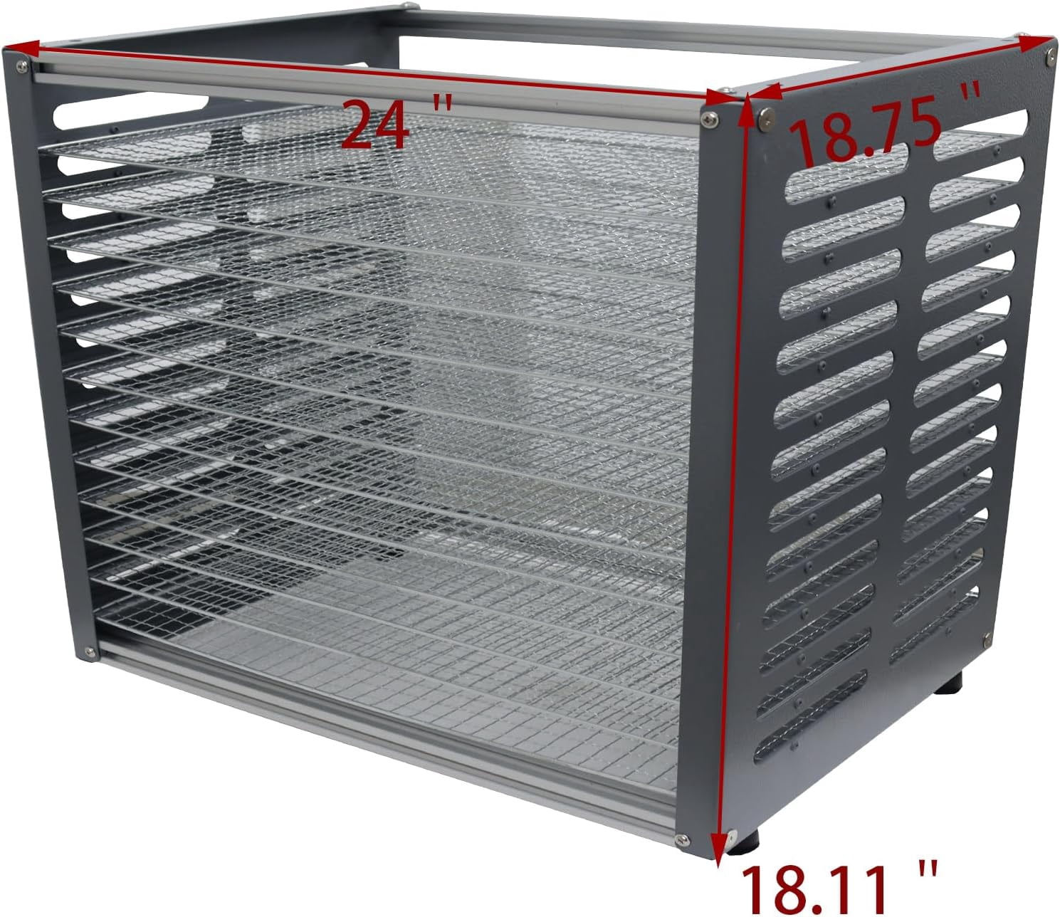 12 Layers Desktop Paced Push-type Drying Rack for Silk Screen Printing ...