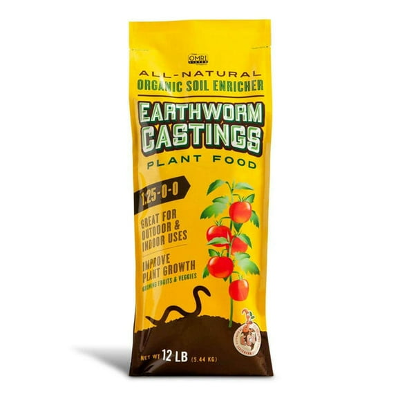 12 Lbs. Bag Earthworm Castings omri