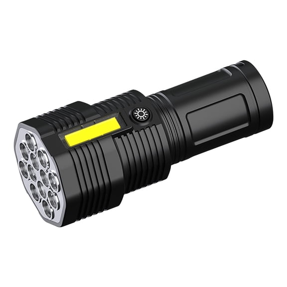 12 Led Bright Flashlight Set Of 2 With Strong Medium Weak And Side Light Modes