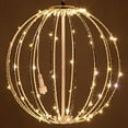 thumbnail image 1 of 12" Led Fairy Light Ball - Indoor/Outdoor Fairy Lights Decoration With Fairy Mini Lights, Sphere Light Fold Flat Metal Frame (Warm White Lights/White Frame), 1 of 7