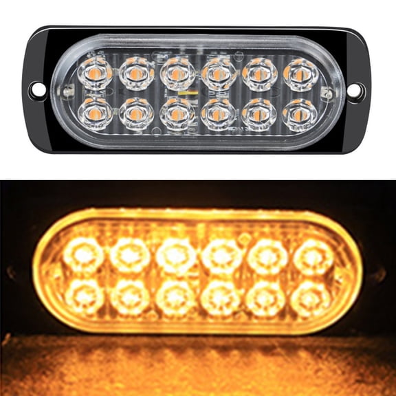 12 Led Strobe Side Light Strobe Flashing Lightbar Car Truck Lamp Traffic Light
