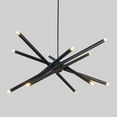thumbnail image 1 of 12 Light Brass Sputnik Spiral Chandelier Pendant Mid Century Modern Raw Brass Sputnik chandelier light Fixture, 1 of 6