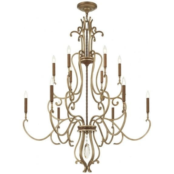 12 Light Chandelier-57.5 Inches Tall And 42 Inches Wide -Traditional Installation Minka Metropolitan N6559-690