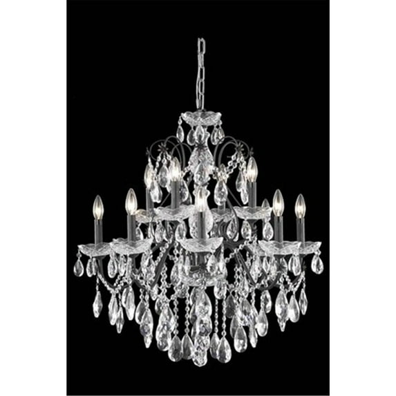 St. Francis 12 light Dark Bronze Chandelier Clear Swarovski Elements Crystal