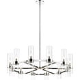 thumbnail image 1 of 12 Light Chandelier In Restoration Style-13 Inches Tall And 43.5 Inches Wide-Polished Nickel Finish Z-Lite 4008-12Pn, 1 of 8